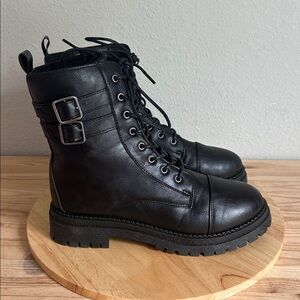 Pop Womens Perlla Block Heel Booties